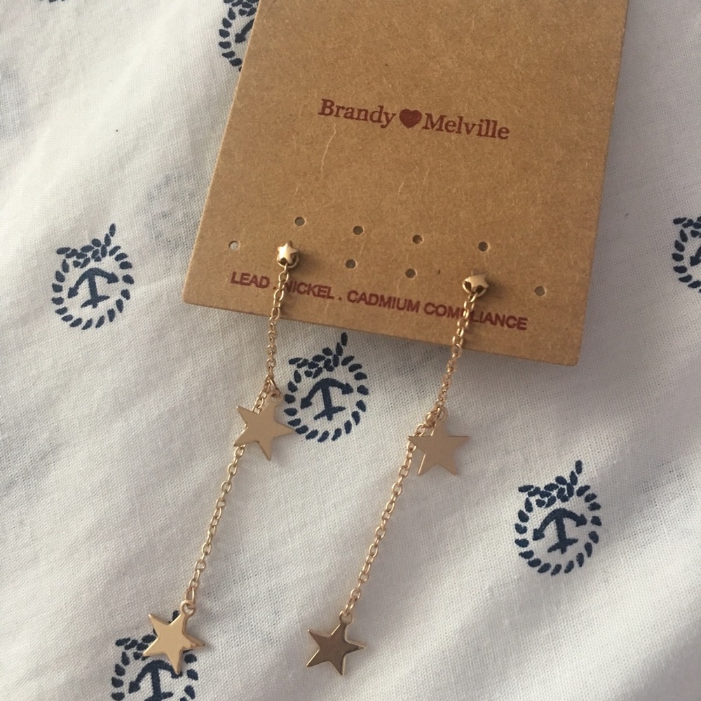 Brandy Melville gold star earrings